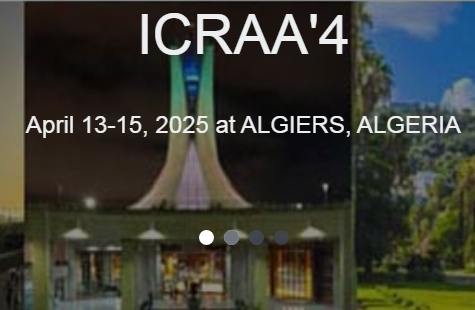 The fourth International Conferenceon Radiations And Applications (ICRAA’4)April 13-15, 2025 at ALGIERS, ALGERIA